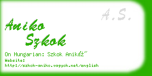 aniko szkok business card